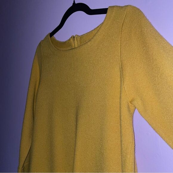 Cynthia Rowley M Sweater Mustard Yellow 3/4 Sleeve - Picture 2 of 8
